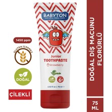 Babyton Doğal Çilekli 6 Yaş ve Üzeri Florürlü Diş Macunu 75 ml