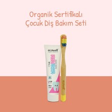 Ecowell Çocuk Diş Bakım Seti - Organik Diş Macunu & Bambu Diş Fırçası