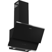 Silverline 3490.6 Oslo Siyah Duvar Tipi Davlumbaz 60 cm Eğimli Tasarım Dokunmatik Kontrol