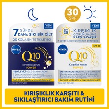 Nivea Kırışıklık Karşıtı Cilt Bakım Seti, SPF30 Q10 Power Gündüz Kremi 50ml ve Yenileyici Gece Kremi 50ml, Nemlendirici
