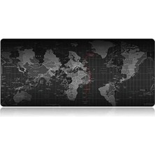 Die Grup 70X30 cm Dünya Haritası Desenli Kaymaz Oyun Mousepad