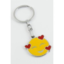 Zero Land Semeglbl Sevimli Emoji Metal Anahtarlık-Sarı