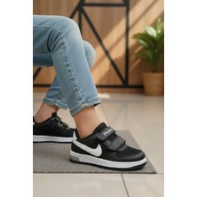 Enoch Çocuk Çift Cırt Cırtlı ve Kontrast Detaylı Rahat Günlük Sneaker Spor Ayakkabı