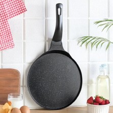 Dinç Kitchen Döküm Krep Tava 26 cm Granit Kaplama  Çap 26 cm
