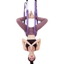 Bundera Yoga Plus Mor Hamağı Pilates Fitness Denge Spor Aleti 90 kg Taşıma Kapasitesi ile