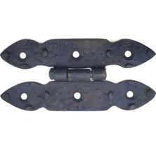 Die Grup Antika Tarz Dekoratif Pirinç Düğmeli Menteşe - 117X57 Mm, Oksit