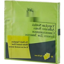 Die Grup Fosforlu Yeşil Yapışkan Notluk - 75 x 75 mm