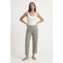 Masha Kate Düz Kesim Crop Denim Pantolon