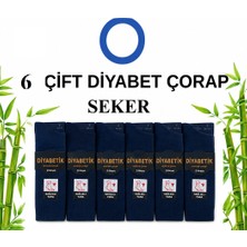 Abani Classic Diabet Bambu Erkek Şeker Diyabet Çorabı Dikişsiz Burunlu Sıkmayan Rahat Lastikli Çorap 6 Çift