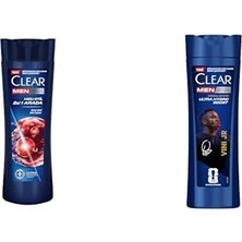 Omrs Store Clear Men Seti | Şampuan Hızlı Stil 2'si 1 Arada Kolay Şekil Alan Saçlar 350 ml Mavi X2 + Şampuan Vinícius Júnior 350 ml X2
