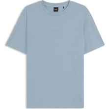 Boss Mavi Erkek Relaxed Logo Baskılı T-Shirt TCHUP_50560372