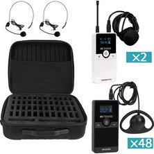 Retekess Tur Rehber Sistemi – 2 Verici (Transmitter) + 48 Alıcı (Receiver)
