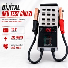 Badem10 Dijital Akü Test Cihazı 12V 200 Amper Araç Akü Voltaj Ölçer Profesyonel Akü Kontrol Cihazı