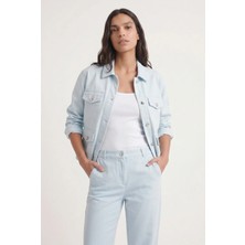 Masha Kate Rahat Kesim Cepli Denim Ceket