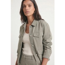Masha Kate Rahat Kesim Cepli Denim Ceket