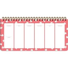 Die Grup 13X27 Ebatında Haftalık Spiralli Planner - Minik Papatya