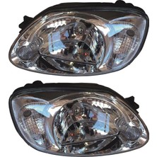 Ns Nilser Auto Parts Hyundai Accent Sağ-Sol Takım Far Lambası (Beyaz Manuel) 2003-2005