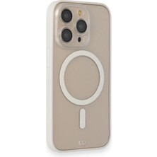 Almira Butik Mey Ithalat®  iPhone 14 Pro Kılıf Grand Magneticsafe Kapak - Beyaz