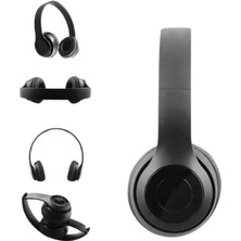 Elif Asya Ceyiz Tekstil Bluetooth Kablosuz Kulaklık Siyah Wireless 5.0 Kulak Üstü Uzun Pil Ömrü