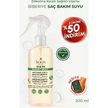 Yoon Saç Sağlıklı Hızlı Saç Uzamasına Yardımcı, Dökülmelere Karşı, 7 Aktifli Biberiyeli Saç Bakım Suyu 200ml
