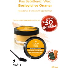 Yoon Kaş Sabitleyici Wax – Macadamia Yağı & E Vitaminli Kaş Şekillendirici 50 ml + Fırça Hediyeli