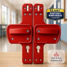 Life360 Okul Kapı Kolu | Bariyerli Çocuk Güvenlikli | Anaokulu, Kreş ve Tüm Eğitim Kurumları İçin | Kırılmaz ABS 12’li