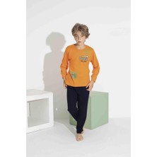 Rapapa AYKIDS Erkek Çocuk Baskılı Uzun Kollu Pijama Takımı Mevsimlik 74111-Y