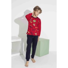 Rapapa AYKIDS Erkek Çocuk Baskılı Uzun Kollu Pijama Takımı Mevsimlik 74131-Y