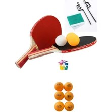 Die Grup Masa Tenis Seti, 2 Raket ve 3 Top ile Birlikte 6 Adet Pin