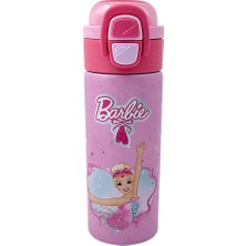 Barbie Çift Fonksiyon Kapaklı Çelik Matara 600ML 3841
