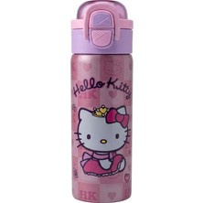 Hello Kitty Çift Fonksiyon Kapaklı Çelik Matara 600ML 3834