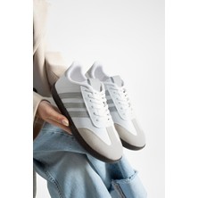 Çemi Unisex Spor Yandan Şeritli Erkek Kadın Hafif Rahat Kaymaz Taban Günlük Spor Ayakkabı