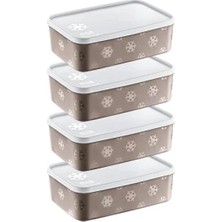 Die Grup 4'lü No Frost Saklama Kabı Seti, 1600 ml Kapasite