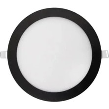 Die Grup Siyah Metal Kasa ile 6400K Beyaz Işık Veren 6W Slim LED Panel Armatür