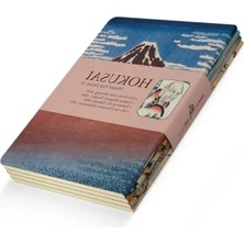 Die Grup Hokusai Temalı A5 Defter Seti - 4'lü, Çizgisiz