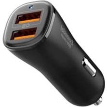 Die Grup 30W Usb-A 2 Port Araç Içi Hızlı Şarj Aleti, 18W + 12W Akım Korumalı
