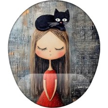 Die Grup Kız ve Kedi Temalı Bilek Destekli Mouse Pad