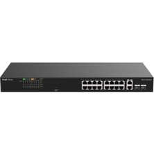 Ruijie Ruıjıe Reyee RG-ES118FGS-LP  18 Port, 16 Port  Megabit Poe, 120W, 2 Port Gigabit  Combo,  Switch  Metal Kasa