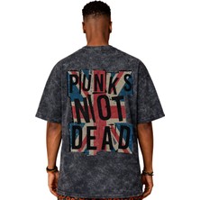 Sevbano Sex Pistols Punks Not Dead Rock Metal Müzik Grubu Baskılı Unisex Oversize Eskitme Yıkamalı Tişört