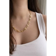 Owentis Çelik Gold Mers Model Lilya Zincir Kolye -Kararma Yapmaz-