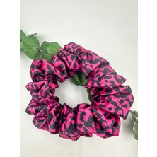Icon Silk Saf Ipek Saç Tokası Orta Boy (Purple Leopard)