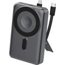 Jopus 10000 Mah Magsafe Powerbank Kablosuz Şarj 22.5W Hızlı Şarj Watch Airpods Uyumlu Standlı - RD-V35R