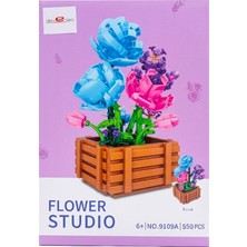 Toys E Toys Flower Studio Menekşe Çiçek Yapı Blok Seti 583 Parça 9113A