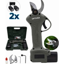 21V Güçlü OPTIVEX Çift Akülü Ağaç Budama Makinesi Ergonomik Tasarım ile Kolay Kullanım