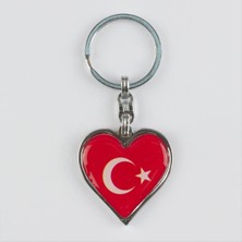Zero Land Semeglbl Ay Yıldız Kalp Figürlü Metal Anahtarlık-Kırmızı