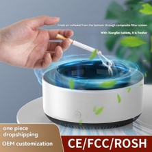 farissu Akıllı Dumansız Küllük - Type-C Şarjlı Hava Temizleyici ve Koku Giderici Filtreli Küllük