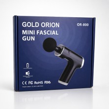 farissu Gold Orion OR-800 Mini Masaj Tabancası - 6 Vitesli Şarjlı Kas Rahatlatıcı Fascial Gun + 4 Başlık