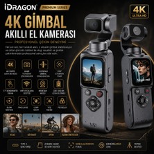 İdragon AT-M105 4K Gimbal Kamera | Wi-Fi Bağlantılı Akıllı Takip Özellikli Vlog & Aksiyon Kamerası
