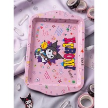 Gifi Kuromi & Hello Kitty Lisanslı Mini Metal Tepsi Süt Tepsisi