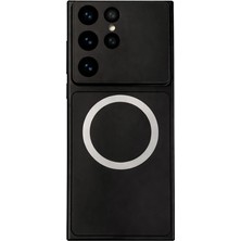 Vissona Samsung Galaxy S23 Ultra Uyumlu Kamera Korumalı Magsafe Wireless Şarj Özellikli Full Glass Arka Kapak